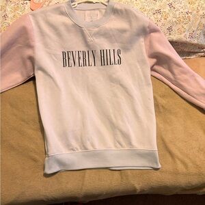 Large Pink and White Sweat Shirt